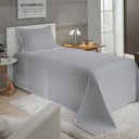 Ver imagem 2 de Jogo de Cama Solteiro Liso 300 Fios Nova América:cinza