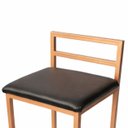 Ver imagem 3 de Kit 2 Banqueta Alta Industrial Moderna Rose Gold P/ Balcão, Bistro, Cozinha Assento Preto