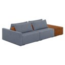 Ver imagem 1 de Sofá Ilha 2 Lugares Living 232cm Modulado Lary Linho K01 Cor Azul