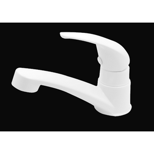 Torneira Lavatório Banheiro Mesa Fecho Rápido ABS Branca:Branco
