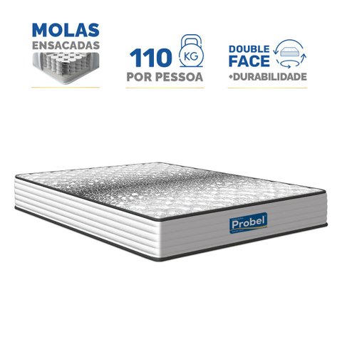 Colchão de Molas Ensacadas Double Face Essence Probel Casal 138cm