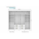 Ver imagem 2 de Guarda Roupa Casal 8 Portas e 6 Gavetas C/ Pés Master 8.6 Branco - Santos Andirá