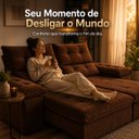 Ver imagem 5 de Sofá Austrália Retrátil e Reclinável 2 Metros em Veludo - Marrom