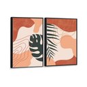 Ver imagem 4 de Kit 2 Telas Canvas com Moldura Abstrata e Costela de Adão Preto - Grande