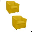 Ver imagem 1 de Kit 02 Poltrona Decorativa Tilla Suede com Pés Cromados