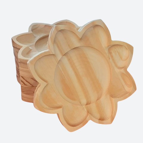 Kit Jogo Conjunto 6 Pires Estrela P/ Xícaras Café Chá -pinus