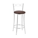 Ver imagem 1 de Kit 2 Banquetas Cromadas Assento Espuma D15 Treparoni Marrom