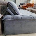 Ver imagem 5 de Sofá Zyan 3 Lugares Retrátil e Reclinável 230cm Cinza Veludo Bom Pastor Móveis