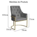 Ver imagem 6 de Poltrona Vick Requinte Suede Cinza