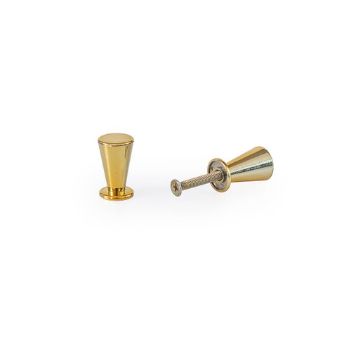 Kit C/ 6 Puxador Tulipa Ponto Puxadores de Gaveta Armario Colonial: Dourado