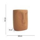 Ver imagem 6 de Cachepot Decorativo em Cerâmica Rosto Terracota 17x14cm - D’Rossi