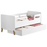 Cama Infantil Bicama com 2 Colchão e Grade Proteção Cecília Branco - 2