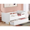 Ver imagem 1 de Cama Infantil Bicama com 2 Colchão e Grade Proteção Cecília Branco