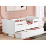 Cama Infantil Bicama com 2 Colchão e Grade Proteção Cecília Branco - 1