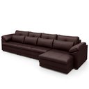 Ver mais imagens de Sofá Retrátil para Sala de Estar 5 Lugares 379cm Riza S03 Couro Caramelo - Lyam Decor