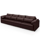 Ver imagem 7 de Sofá Retrátil para Sala de Estar 5 Lugares 379cm Riza S03 Couro Caramelo - Lyam Decor