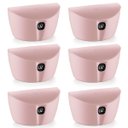 Ver imagem 1 de Kit 6 Saleiros com Tampa Porta Sal Cozinha 500ml Plástico Uz Rosa Quartzo