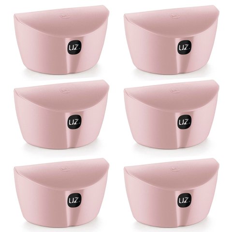 Kit 6 Saleiros com Tampa Porta Sal Cozinha 500ml Plástico Uz Rosa Quartzo