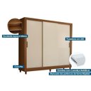 Ver imagem 2 de Guarda Roupa Casal Itália 3 Portas de Correr Branco Santos Andirá