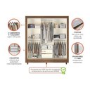 Ver imagem 3 de Guarda Roupa Casal Itália 3 Portas de Correr Branco Santos Andirá