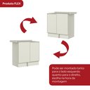 Ver imagem 7 de Balcão Canto Reto 1 Porta com Tampo 100% MDF Fineze Bege/Areia HP