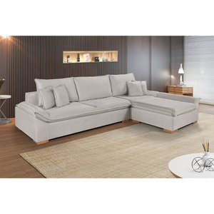 Sofá Martins M-201 Veludo Canto Invertido Estofados Martins