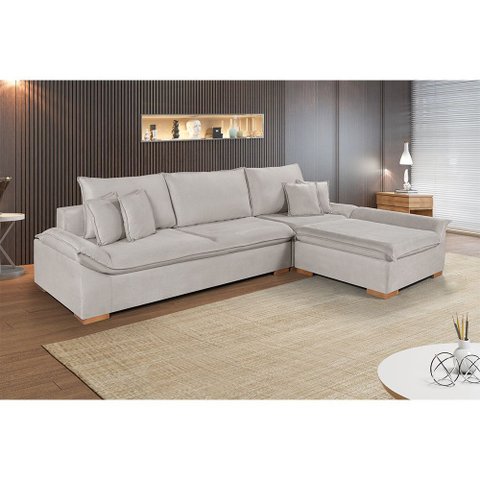 Sofá Martins M-201 Veludo Canto Invertido Estofados Martins