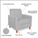 Ver imagem 4 de Poltrona Decorativa Paris 78 Cm Boucle 3302 Ezz