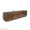 Ver imagem 4 de Rack 220cm com LED 02 Portas e 02 Gavetas Seringal CabeCasa MadeiraOriginals