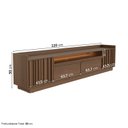Ver imagem 4 de Rack 220cm com LED 02 Portas e 02 Gavetas Seringal CabeCasa MadeiraOriginals