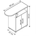 Ver imagem 4 de Balcão Tábua de Passar 2 Portas Linha B'S Branco