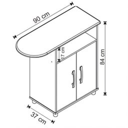 Balcão Tábua de Passar 2 Portas Linha B's - 4