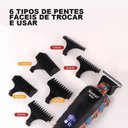 Ver imagem 2 de Máquina de Cortar Barba Cabelo Kemei a Bateria Visor Digital