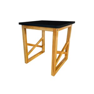 Mesinha Central Sala Madeira Mesa Decor Black Apoio