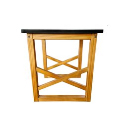 Mesinha Central Sala Madeira Mesa Decor Black Apoio - 3