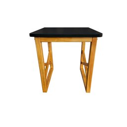 Mesinha Central Sala Madeira Mesa Decor Black Apoio - 2