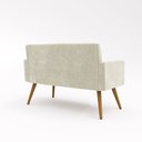 Ver imagem 5 de Sofá Namoradeira 2 Lugares - Balaqui Decor Cor:Bege