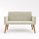 Ver imagem 2 de Sofá Namoradeira 2 Lugares - Balaqui Decor Cor:Bege