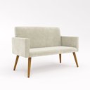 Ver imagem 3 de Sofá Namoradeira 2 Lugares - Balaqui Decor Cor:Bege