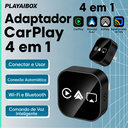 Ver imagem 2 de Adaptador Wireless Carplay e Android Auto 4 em 1 Espelhe a Tela do Seu Celular na Tela da Multimidia