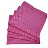 Kit 4 Guardanapos de Tecido Algodão Xadrez Rosa 39cmx39cm - 1