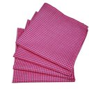 Ver imagem 1 de Kit 4 Guardanapos de Tecido Algodão Xadrez Rosa 39cmx39cm