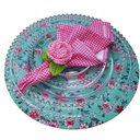 Ver imagem 2 de Kit 4 Guardanapos de Tecido Algodão Xadrez Rosa 39cmx39cm