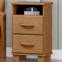 Ver imagem 2 de Mesa de Cabeceira 2 Gav Madeira Maciça 44 Cm 2249 Freijo Milani Store
