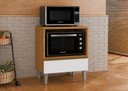 Ver imagem 1 de Balcão Armário de Cozinha Multiuso 1 Gaveta para Forno e Micro-Ondas 60cm Alinne