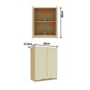 Ver imagem 4 de Armário Aéreo Cozinha 60cm Nanda 2 Portas Nature/arenas - Tecno Mobili