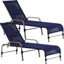 Ver imagem 1 de 2 Espreguiçadeiras Catar Corda Náutica Mesa Piscina Jardim Trama Original