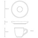 Ver imagem 4 de Aparelho de Jantar 16 Peças Cinza Cerâmica Porto Brasil Bio Pietra 4 Pessoas Café Chá Mesa Posta