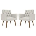 Ver imagem 2 de Design Exclusivo na Sala de Espera Poltrona Capitonê Corino Branco