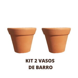 Kit 2un Vaso de Barro 5cm